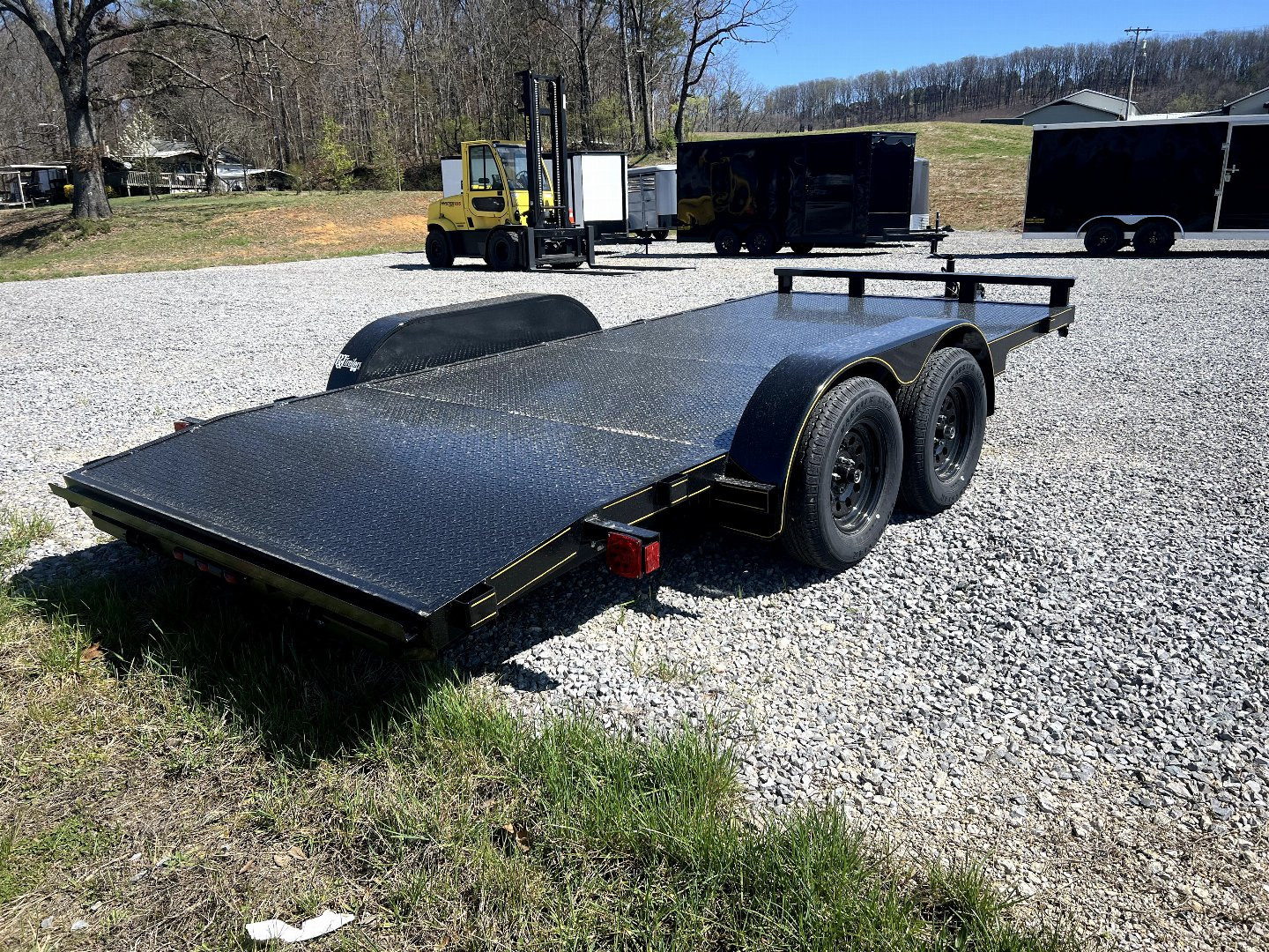New 2025 P & T Trailers 7K 14+2 CARHAULER STEEL Equipment Trailer