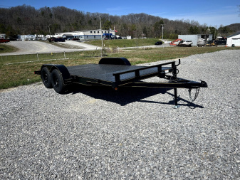 New 2025 P & T Trailers 7K 14+2 CARHAULER STEEL Equipment Trailer