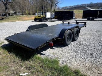 New 2025 P & T Trailers 7K 14+2 CARHAULER STEEL Equipment Trailer