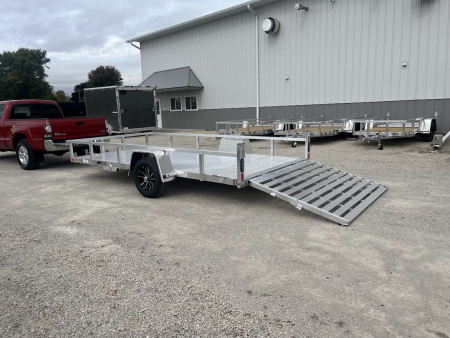 New 2026 Black Rhino Aluminum 81 X14' LSS714A-3K w/ Bi-Fold Gate (ATV / UTV / Side by Side) Utility Trailer