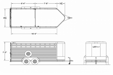 New 2026 Exiss Trailers 716 Stock / Stock Combo Trailer