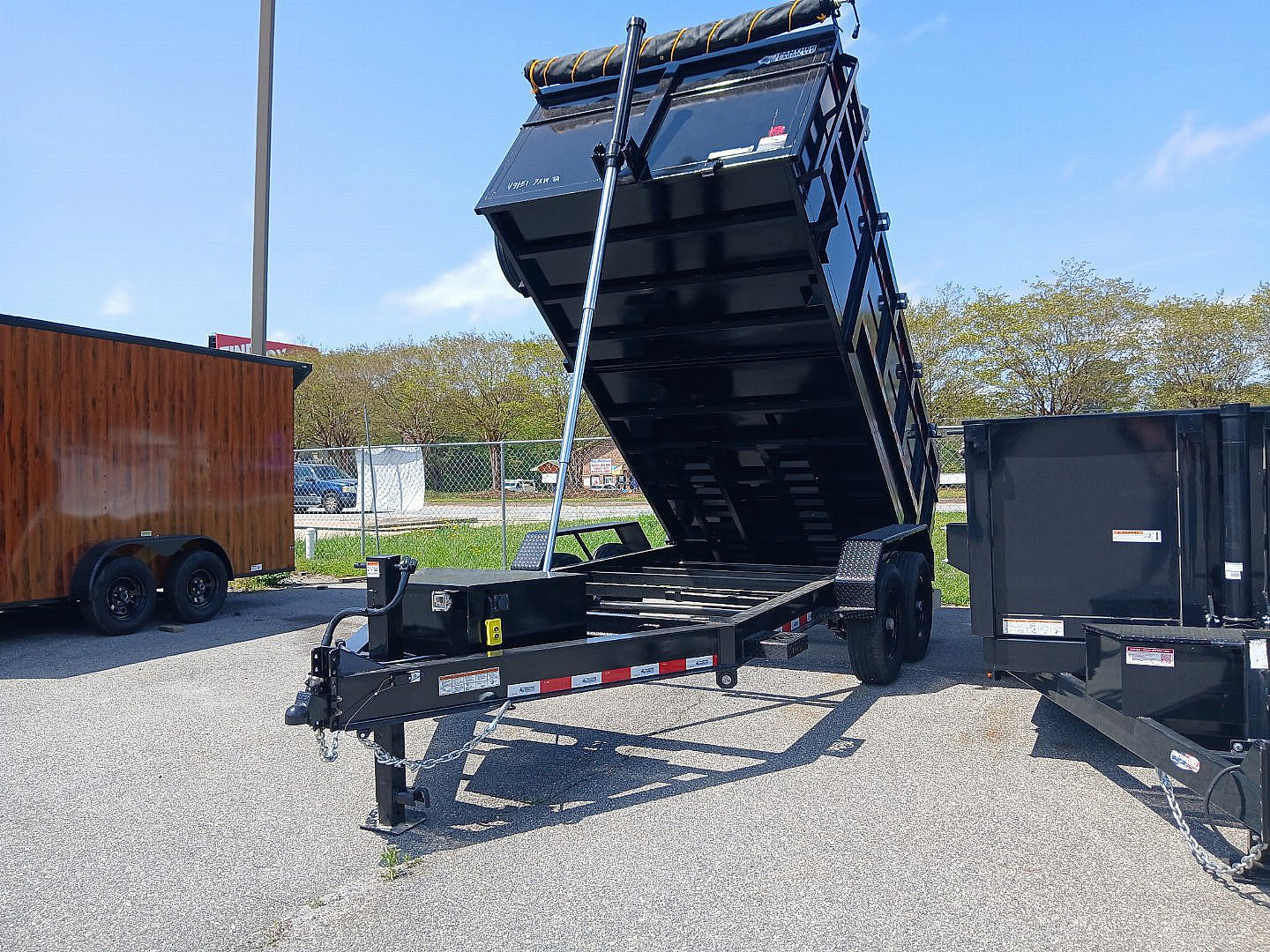 New 2025 Panther Cargo 7X16TA 16k TELE DUMP 4FT SIDES Dump Trailer