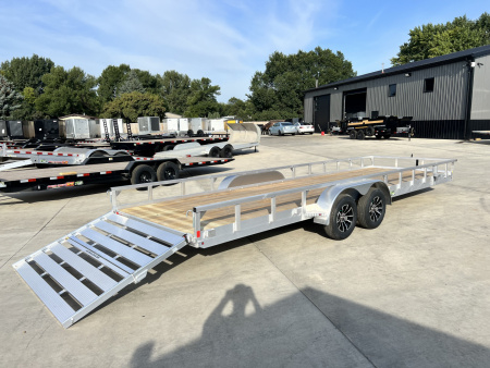 New NEW 2026 H&H 24' Aluminum 2-3500lb axles=7K Railside Utility Aluminum Wheels