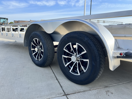 New NEW 2026 H&H 24' Aluminum 2-3500lb axles=7K Railside Utility Aluminum Wheels