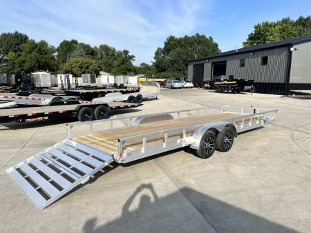 New NEW 2026 H&H 24' Aluminum 2-3500lb axles=7K Railside Utility Aluminum Wheels