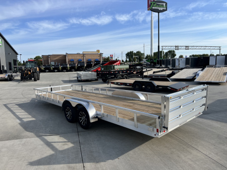 New NEW 2026 H&H 24' Aluminum 2-3500lb axles=7K Railside Utility Aluminum Wheels