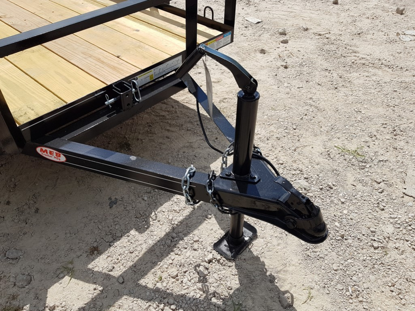 New 2025 MEB 5x8 Angle Iron Tilt Bed Trailer