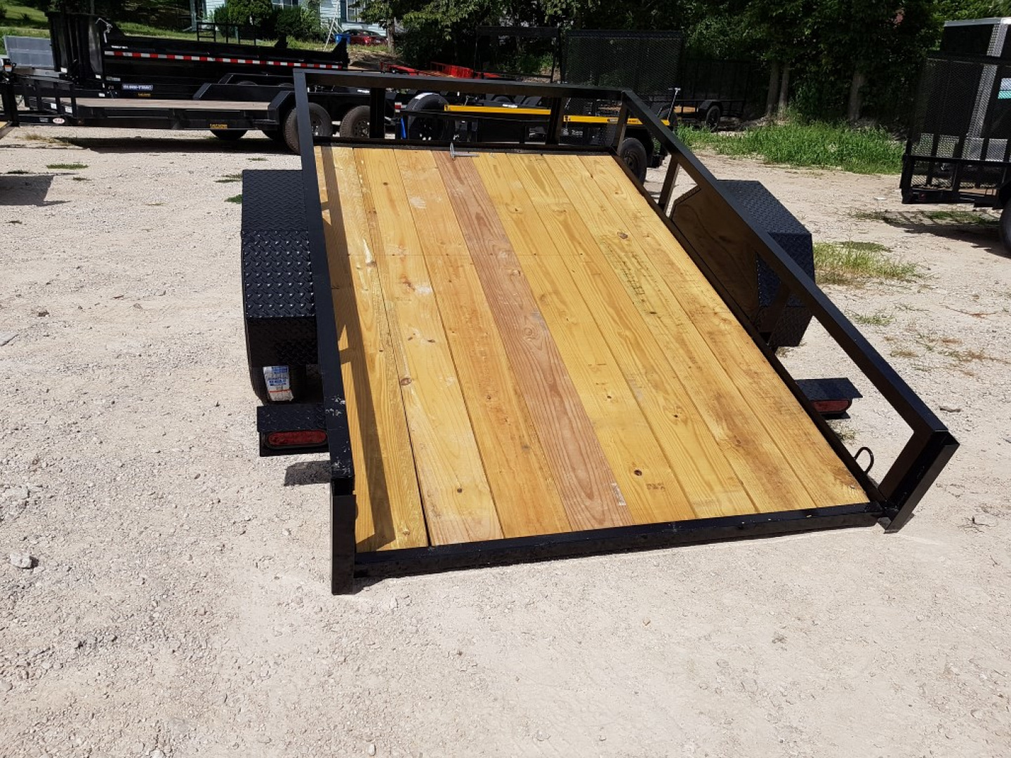 New 2025 MEB 5x8 Angle Iron Tilt Bed Trailer