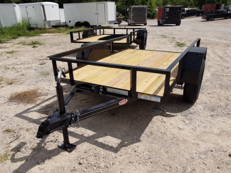 New 2025 MEB 5x8 Angle Iron Tilt Bed Trailer