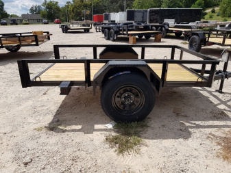 New 2025 MEB 5x8 Angle Iron Tilt Bed Trailer