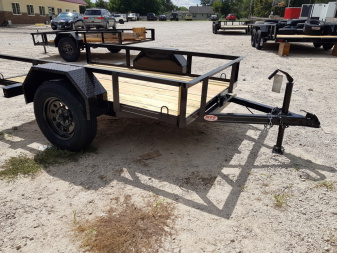 New 2025 MEB 5x8 Angle Iron Tilt Bed Trailer