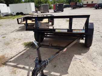 New 2025 MEB 5x8 Angle Iron Tilt Bed Trailer
