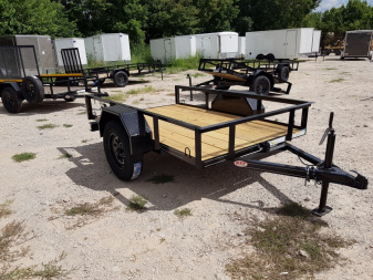 New 2025 MEB 5x8 Angle Iron Tilt Bed Trailer