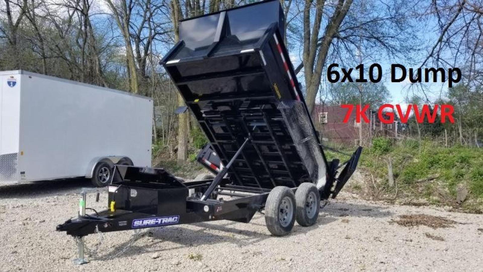 New 2026 Sure-Trac 6x10 Single Ram Low Pro Dump Trailer