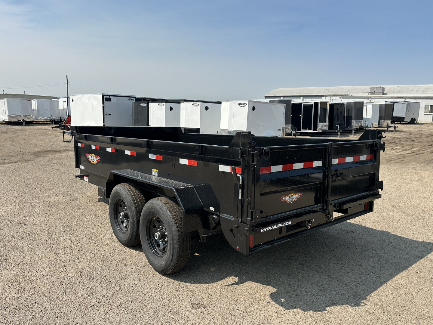 New 2025 H&H Trailers 7X14 14k Dump Trailer Scissor Lift
