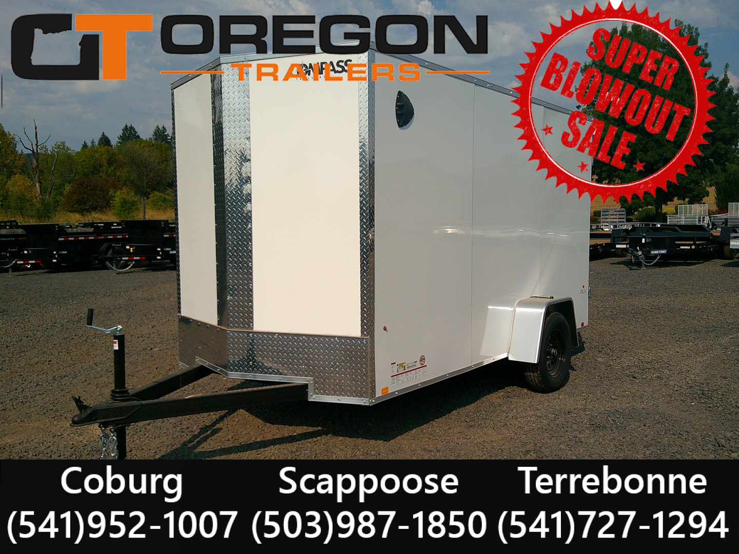 New 2026 Compass 6x12 3k Cargo / Enclosed Trailer