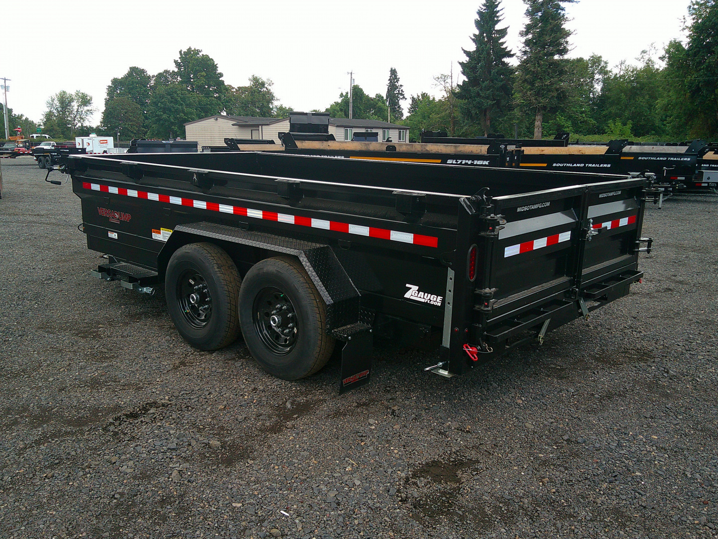 New 2026 Midsota 7x14 15.4K HD Versa Dump Trailer Scissor Lift