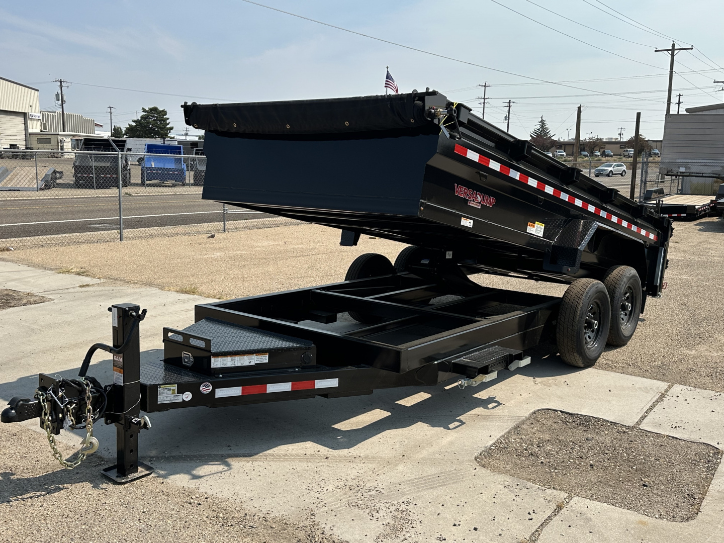 New 2026 Midsota 7x16 15.4K Scissor Lift Dump Trailer