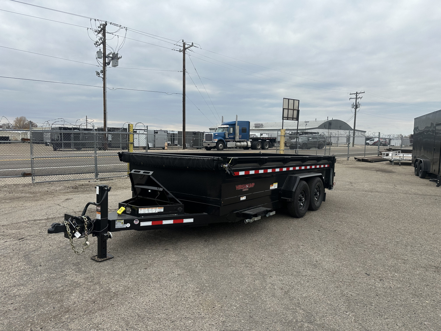 New 2026 Midsota 7x16 15.4K Scissor Lift Dump Trailer