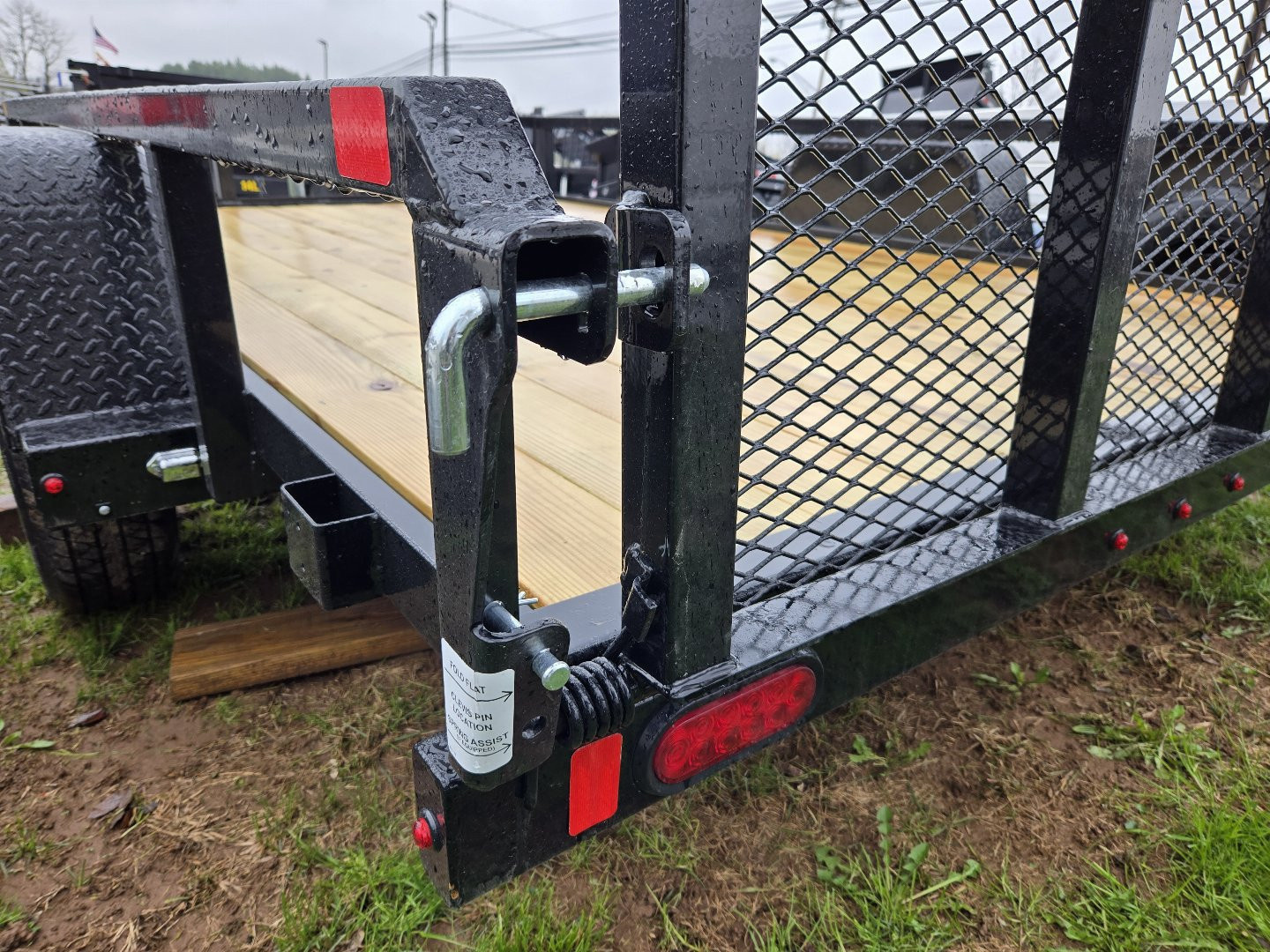 New 6 x 10 Sure-Trac Tube Top Utility, 3k GVWR  w/Set Back Jack & Spring Assist Fold-Flat Landscape Gate