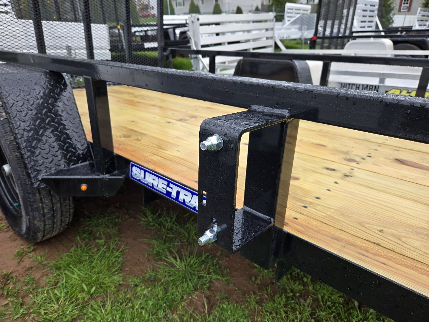 New 6 x 10 Sure-Trac Tube Top Utility, 3k GVWR  w/Set Back Jack & Spring Assist Fold-Flat Landscape Gate