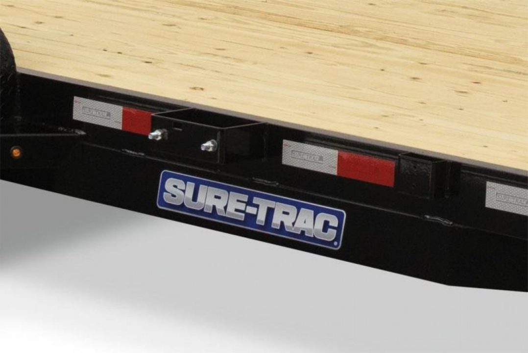 New 7 x 18 Sure-Trac Wood Deck Car Hauler, 10k GVWR ***w/ Winch Plate & Both Removable Fenders
