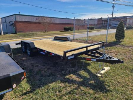 New 7 x 18 Sure-Trac Wood Deck Car Hauler, 10k GVWR ***w/ Winch Plate & Both Removable Fenders