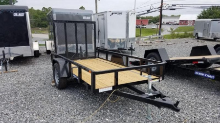 New 5 X 10 Sure Trac Tube Top Utility Trailer, 3k GVWR ****w/Set Back Jack & Fold-Flat Spring Assist Rear Gate