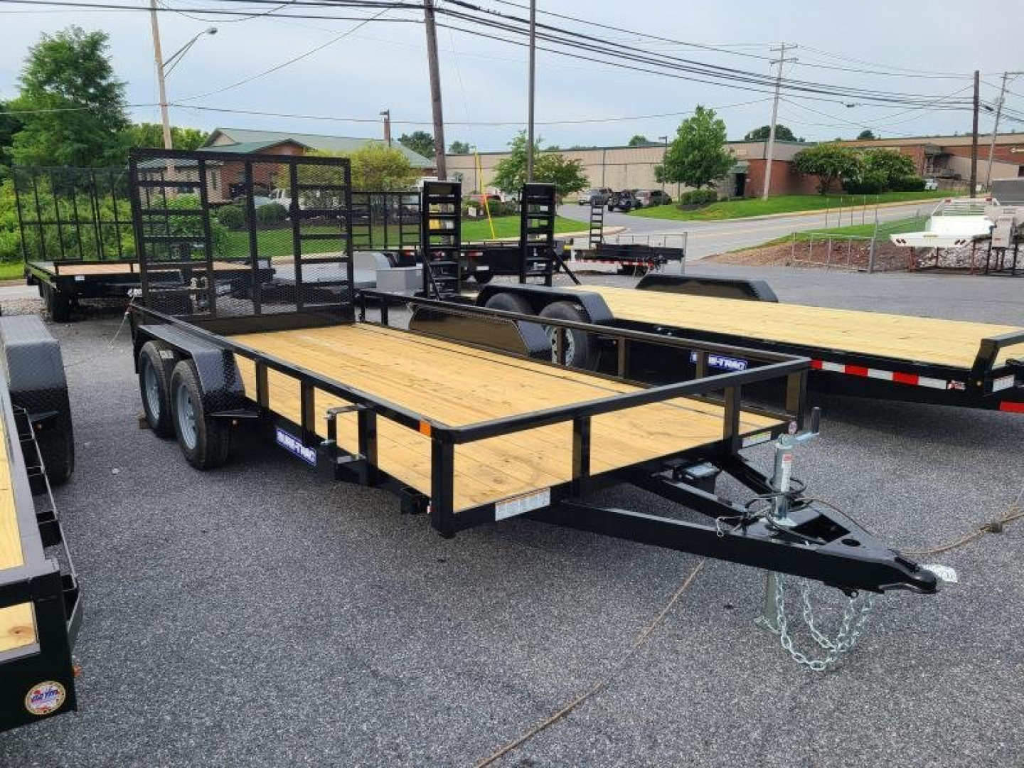 New 7 X 16 Sure-Trac Tube Top Utility Landscape Trailer 7k ***w/Reinforced Ramp Gate