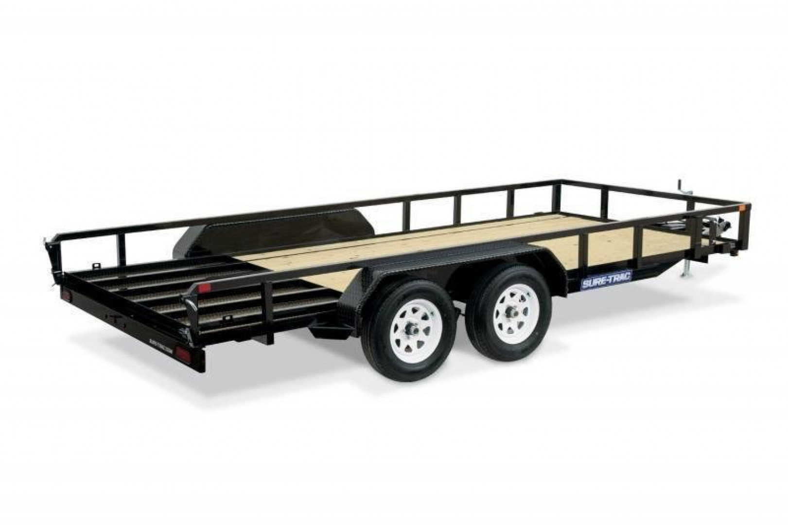 New 7 X 16 Sure-Trac Tube Top Utility Landscape Trailer 7k ***w/Reinforced Ramp Gate