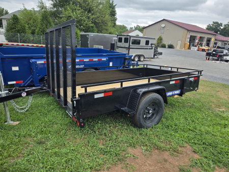 New 6 x 10 Sure Trac Steel High Side Utility Trailer, 3k GVWR ***w/Spring Assist Fold-Flat Gate, Spare Tire Mount, Set Back Jack