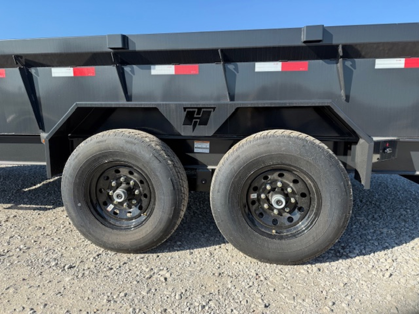 New 2026 Hillcrest Deep Charcoal 7'x16' 14.9k Dump Trailer