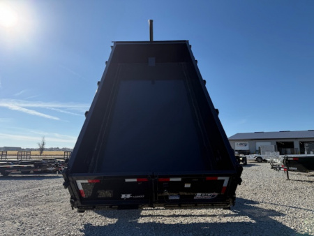 New 2026 Hillcrest Deep Charcoal 7'x16' 14.9k Dump Trailer