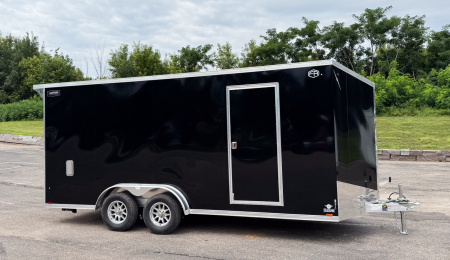 New 2025 Lightning 7.5X18 ENCLOSED CARGO - Ramp door!