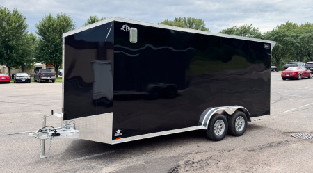New 2025 Lightning 7.5X18 ENCLOSED CARGO - Ramp door!