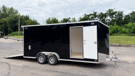 New 2025 Lightning 7.5X18 ENCLOSED CARGO - Ramp door!