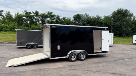 New 2025 Lightning 7.5X18 ENCLOSED CARGO - Ramp door!