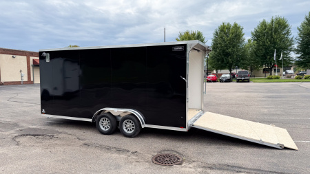 New 2025 Lightning 7.5X18 ENCLOSED CARGO - Ramp door!