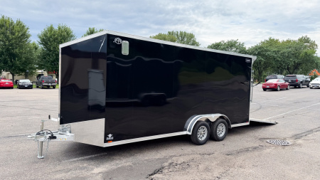 New 2025 Lightning 7.5X18 ENCLOSED CARGO - Ramp door!