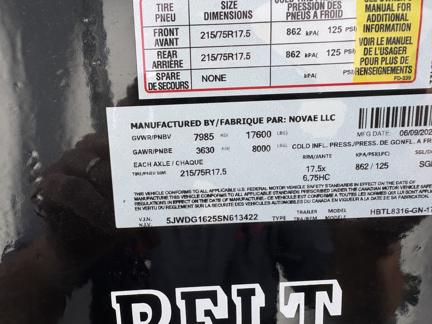 New 2025 H&H 83x16 17.6k Telesopic Topline Dump Trailer