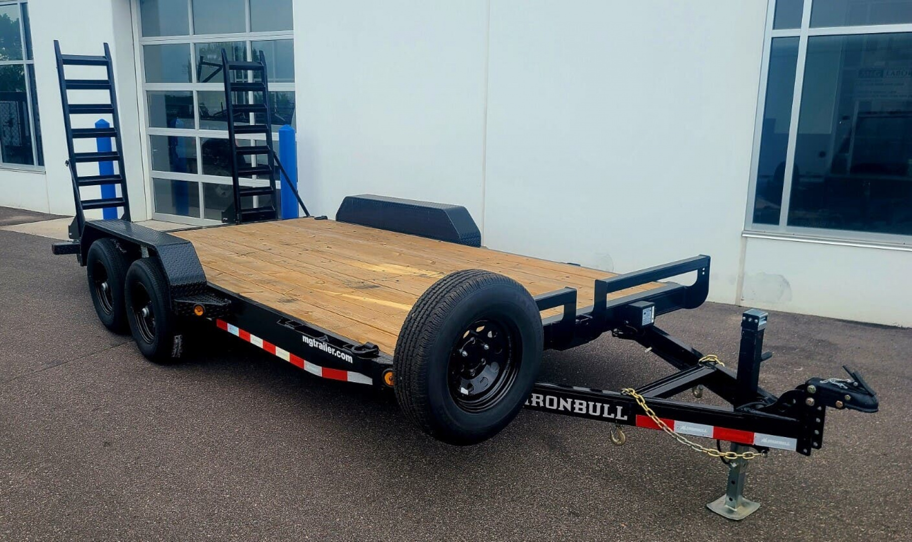 New ETB 83x16 10K EQUIPMENT TRAILER W/ FOLD UP RAMPS - BLACK