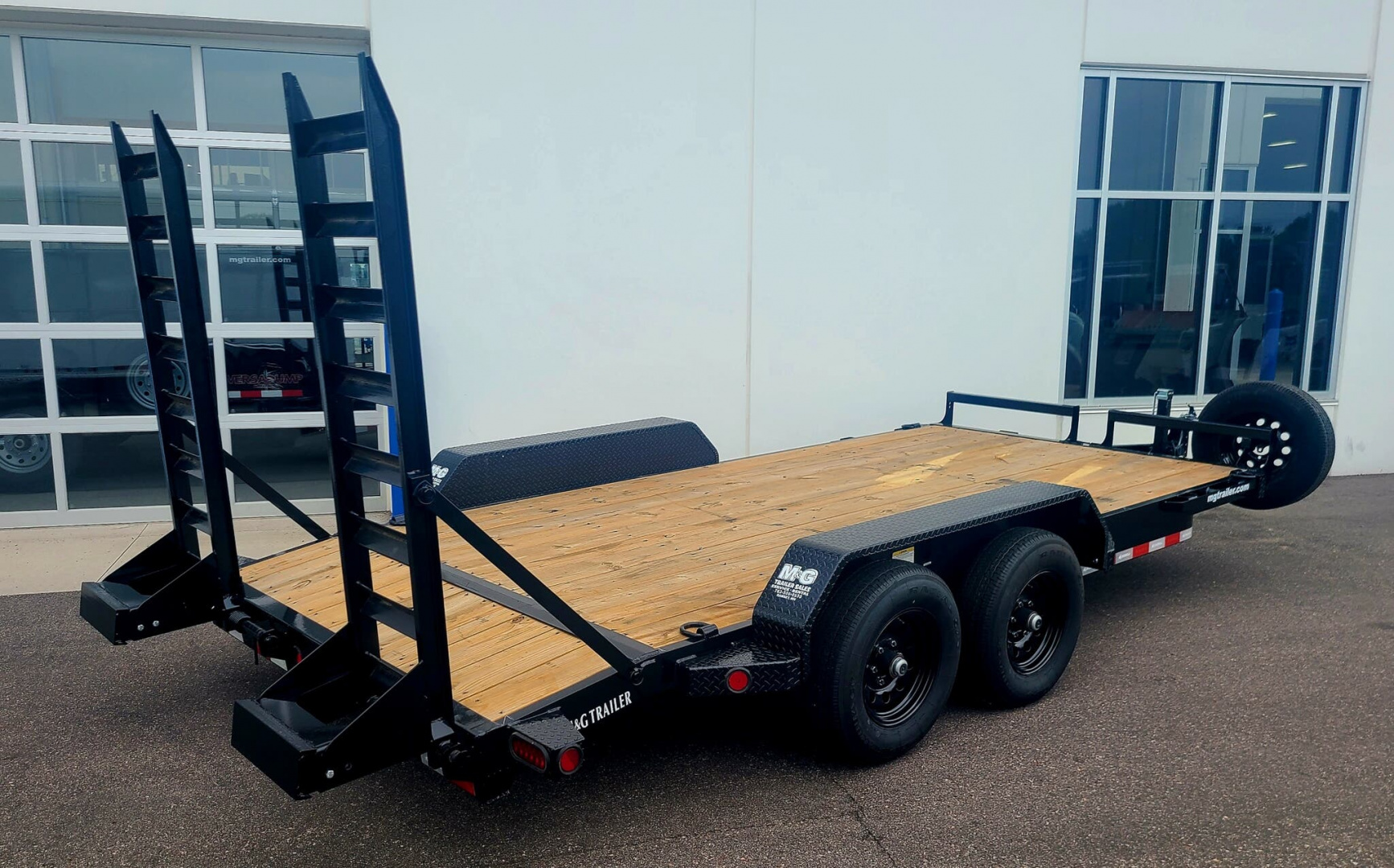 New ETB 83x16 10K EQUIPMENT TRAILER W/ FOLD UP RAMPS - BLACK