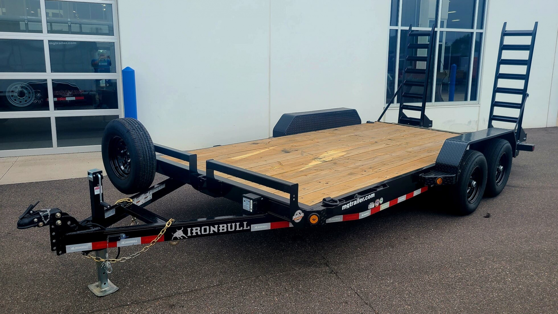 New ETB 83x16 10K EQUIPMENT TRAILER W/ FOLD UP RAMPS - BLACK