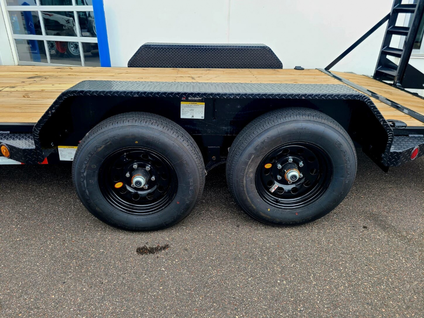 New ETB 83x16 10K EQUIPMENT TRAILER W/ FOLD UP RAMPS - BLACK