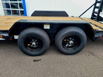 New ETB 83x16 10K EQUIPMENT TRAILER W/ FOLD UP RAMPS - BLACK
