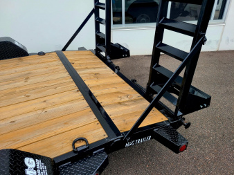 New ETB 83x16 10K EQUIPMENT TRAILER W/ FOLD UP RAMPS - BLACK