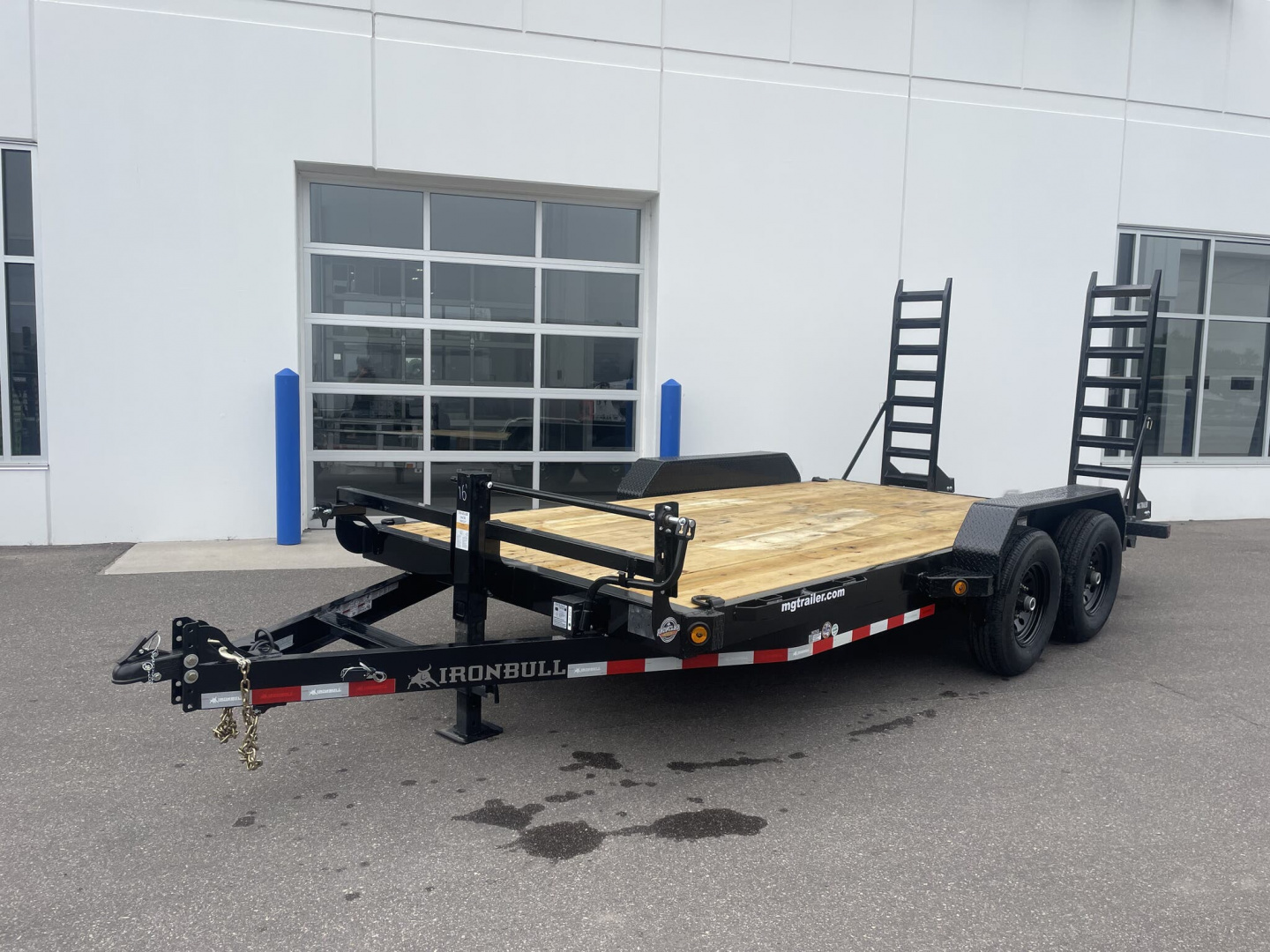 New ETB 83x16 14K EQUIPMENT TRAILER W/ FOLD UP RAMPS - BLACK
