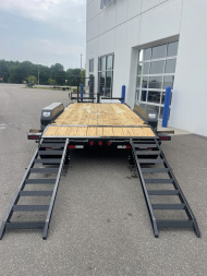 New ETB 83x16 14K EQUIPMENT TRAILER W/ FOLD UP RAMPS - BLACK