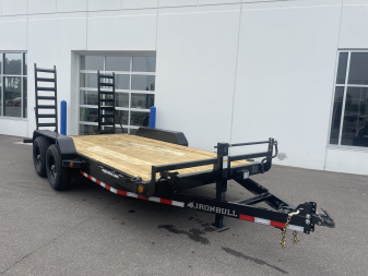 New ETB 83x16 14K EQUIPMENT TRAILER W/ FOLD UP RAMPS - BLACK
