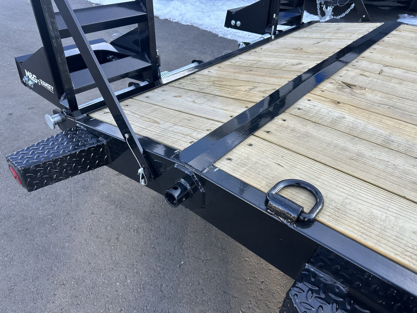 New ETB 83x18 14K EQUIPMENT TRAILER W/ FOLD UP RAMPS - BLACK